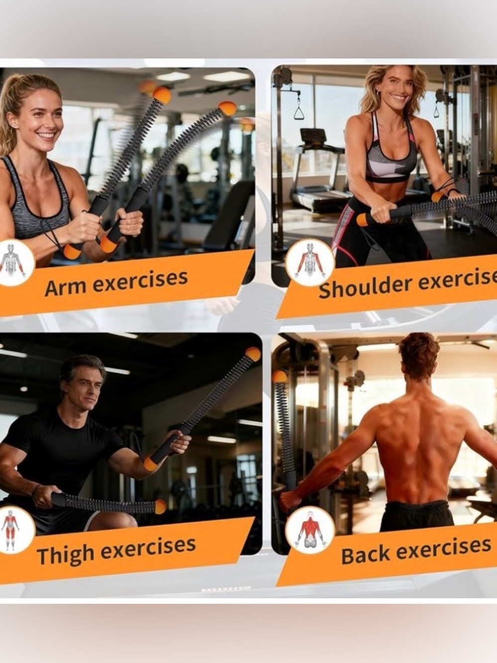 Battle Ropes Weignt Ropeless Battle Ropes 2-Pack, Quiet Home Gym Workout - Picture 5 of 7